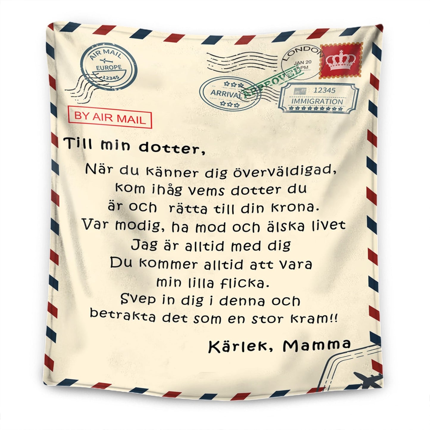 FÖR MIN DOTTER / FÖR MIN SON - PERSONLIG PREMIUMFILT™