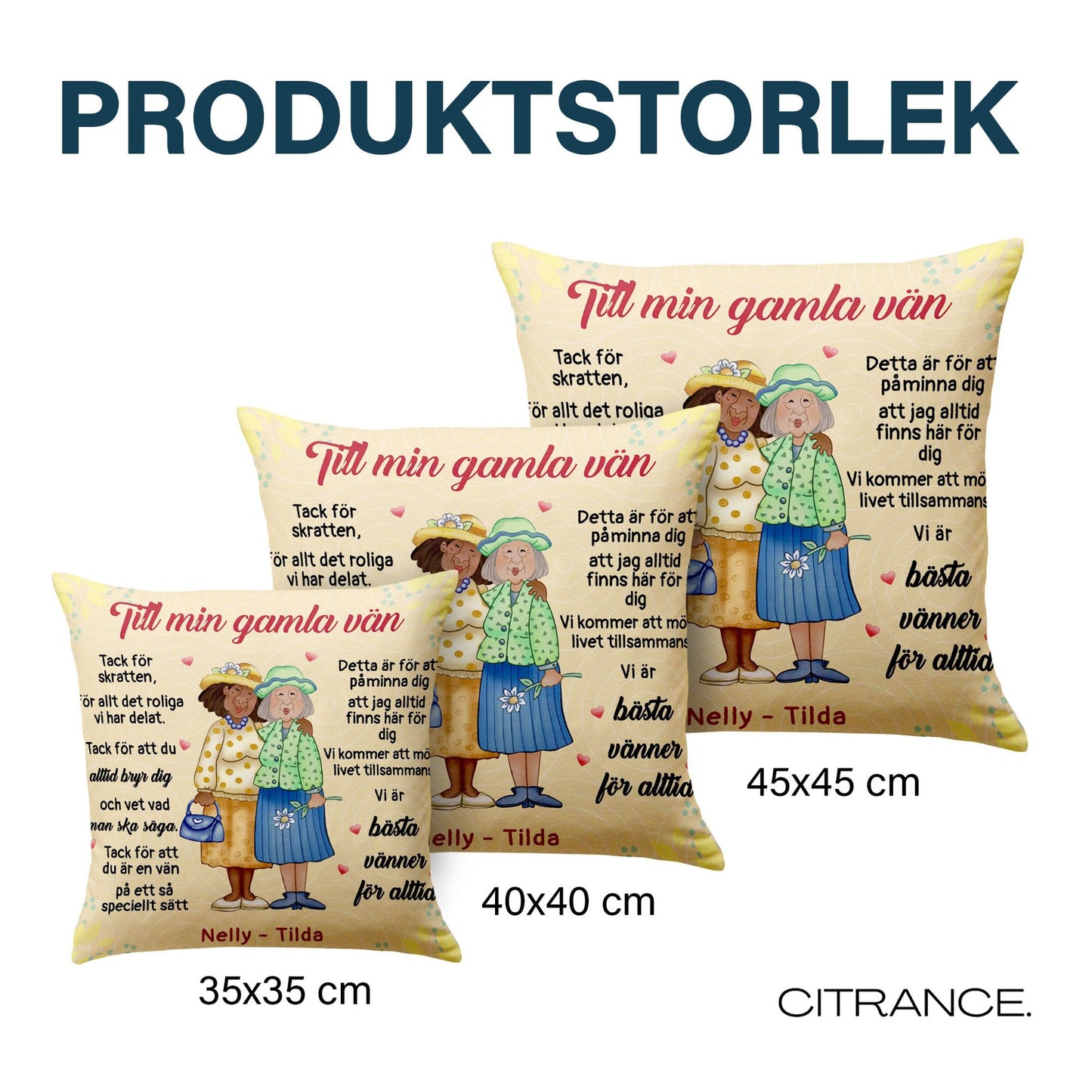 Till min gamla vän – Personlig Premiumkudde™