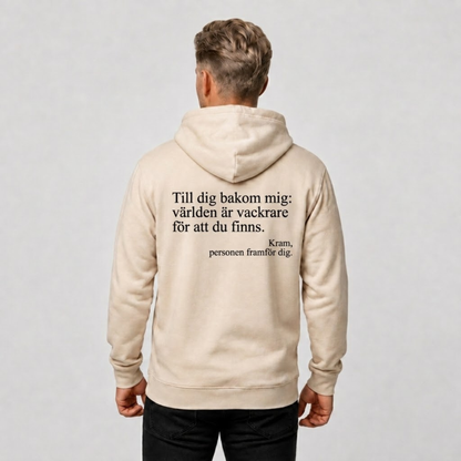 Du är bra som du är zip-up hoodie