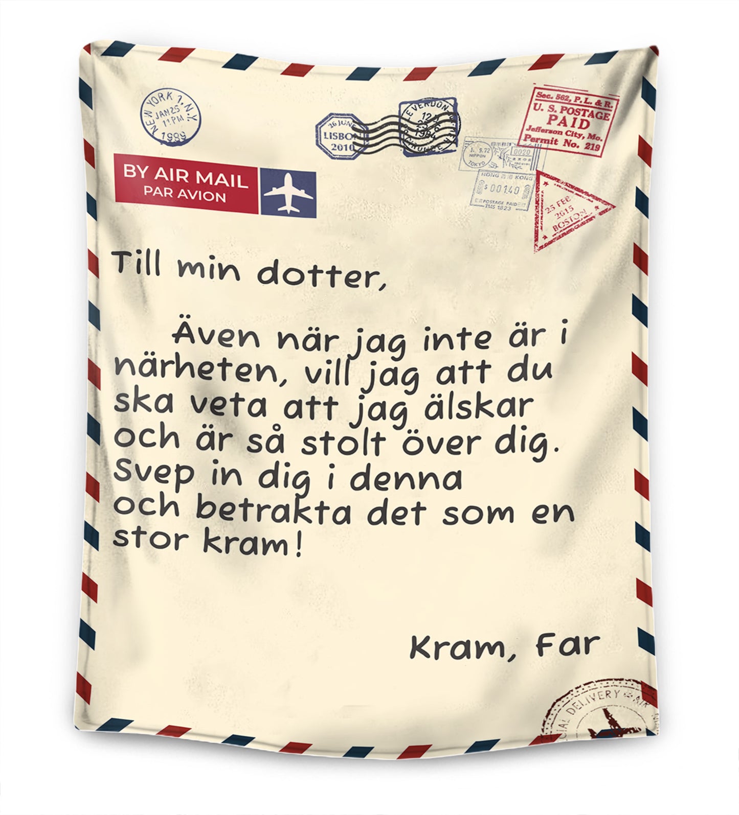 Far/Pappa - För Min Dotter / För Min Son - Premiumfilt™ ver3