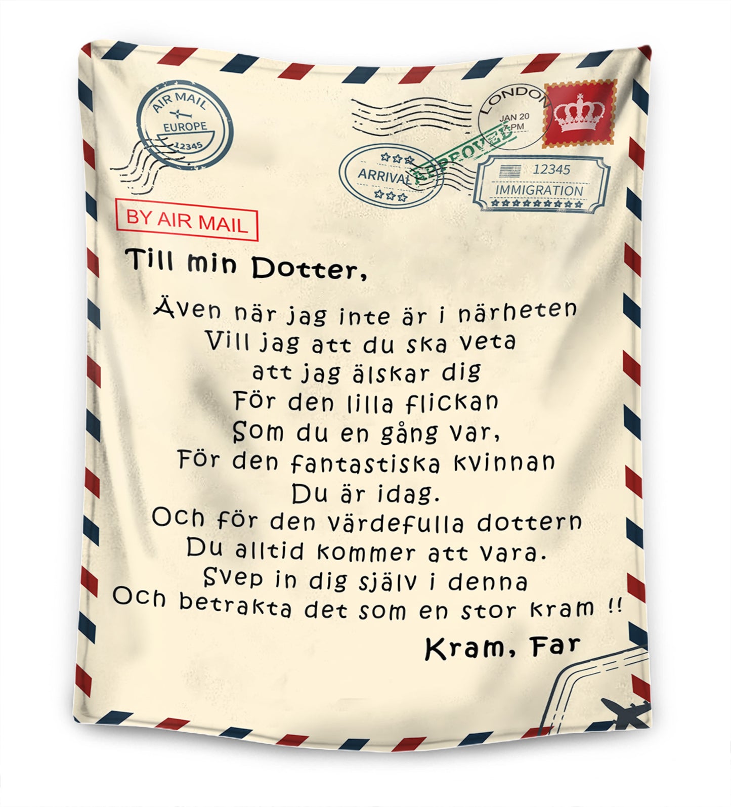 Far/Pappa - För min Dotter / För min Son - Premiumfilt™ Ver.2