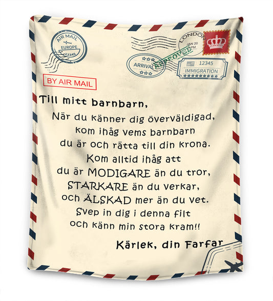Farfar/Morfar - För mitt Barnbarn - Premiumfilt™
