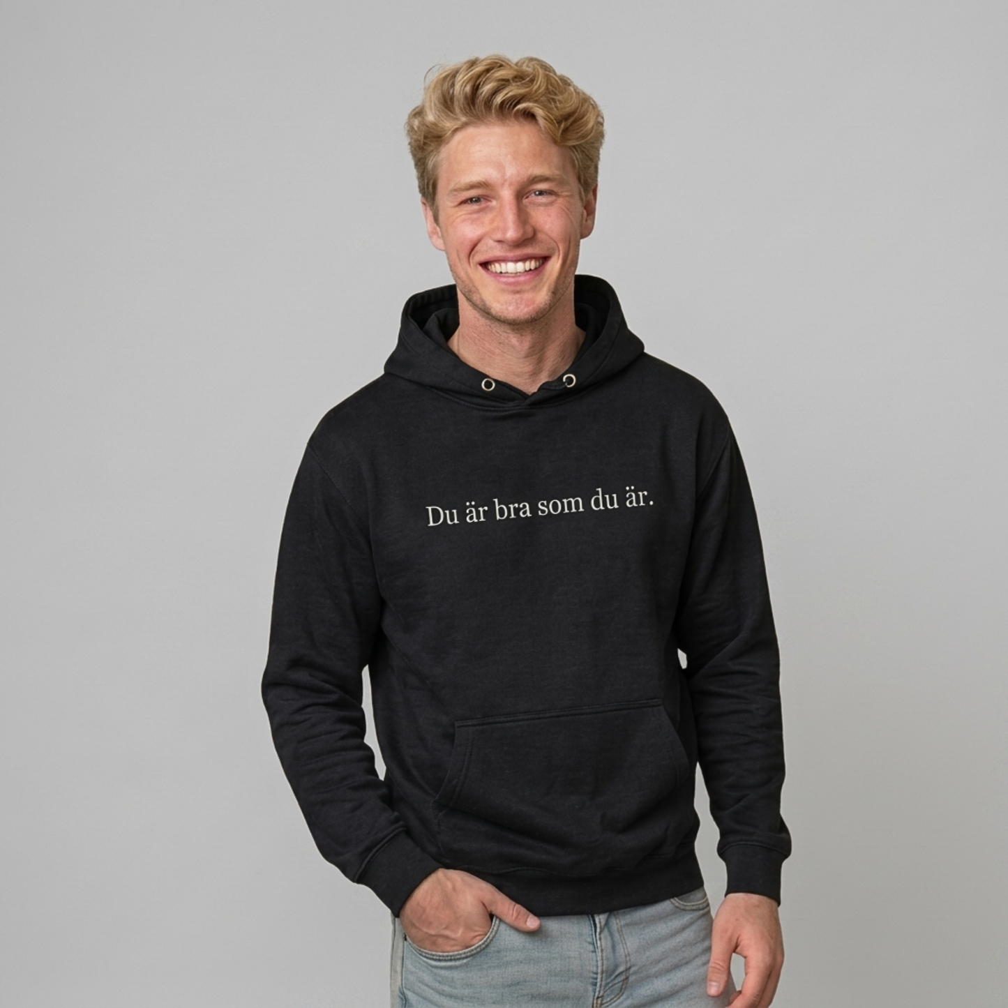 Du är bra som du är hoodie