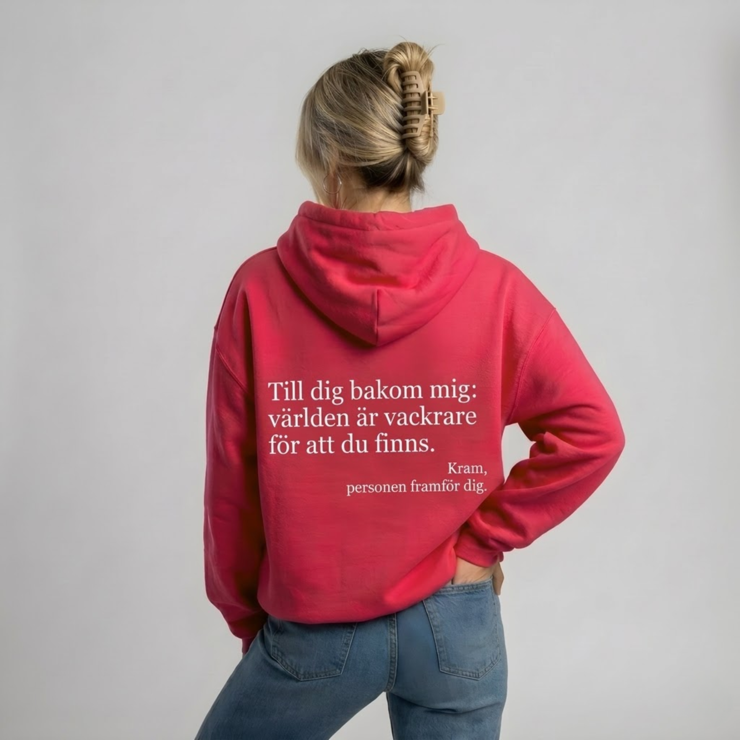 Du är bra som du är hoodie