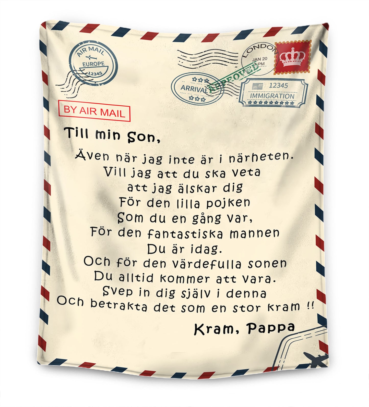 Far/Pappa - För min Dotter / För min Son - Premiumfilt™ Ver.2