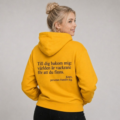 Du är bra som du är zip-up hoodie