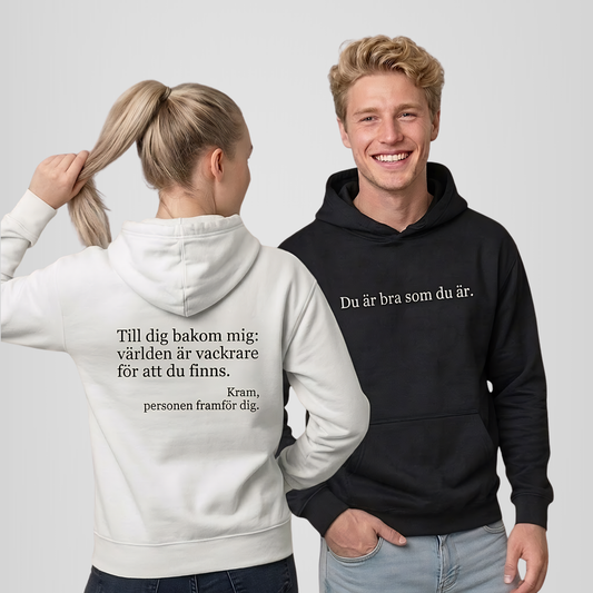 Du är bra som du är hoodie