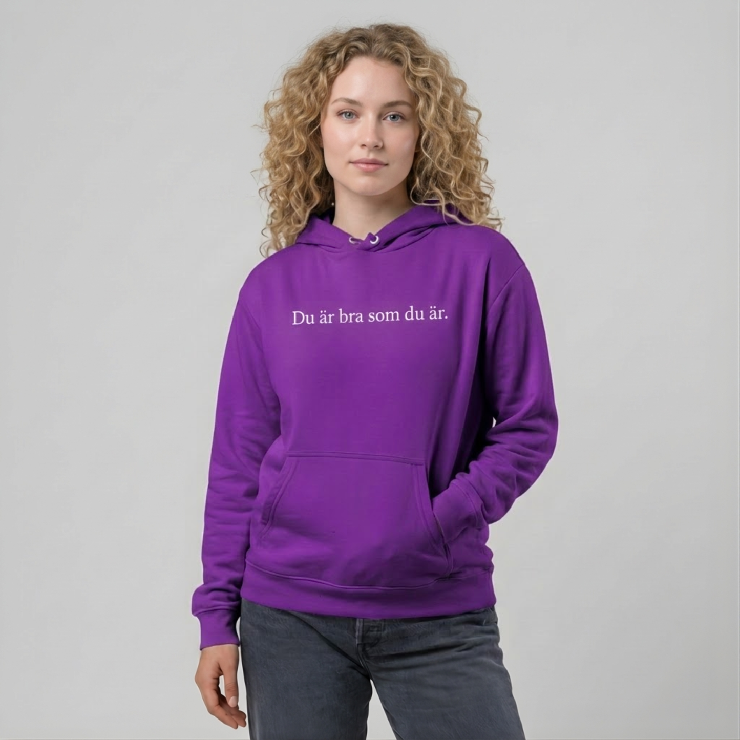 Du är bra som du är hoodie