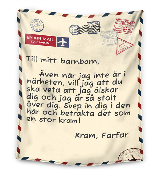 Farfar/Morfar - För mitt Barnbarn - Premiumfilt™